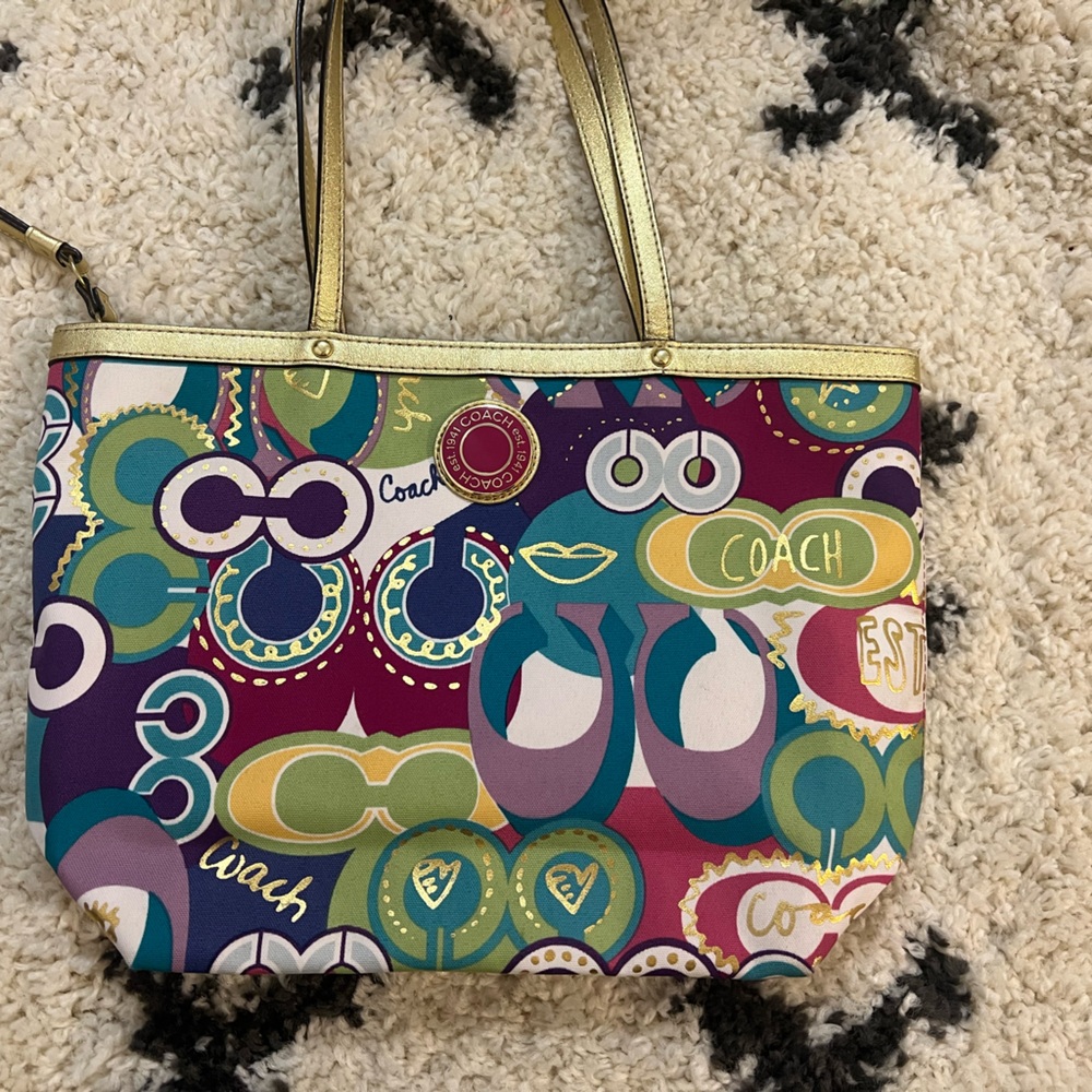 Coach Graffiti Poppy Tote